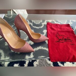 Sparkly Pink high heels from Christian Louboutin 💖 Only worn once!